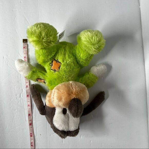 Disneyland Parks BABY GOOFY Soft Plush Stuffed Animal Green Gray Patch Rattle - Picture 5 of 6